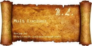 Mult Luciusz névjegykártya
